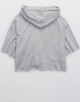OFFLINE By Aerie OTT Fleece Short Sleeve Cropped Hoodie