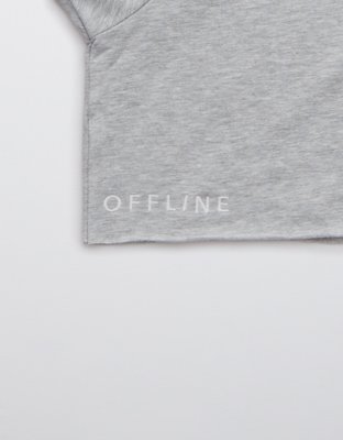 OFFLINE By Aerie OTT Fleece Short Sleeve Cropped Hoodie