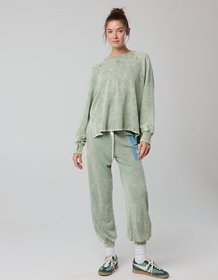 OFFLINE By Aerie Keep It 100 Terry Long Sleeve Crewneck