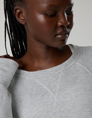 OFFLINE By Aerie Keep It 100 Terry Long Sleeve Crewneck