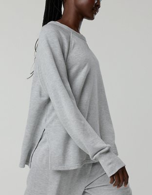 OFFLINE By Aerie Keep It 100 Terry Long Sleeve Crewneck