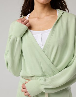 OFFLINE By Aerie Keep It 100 Terry Wrap Hoodie