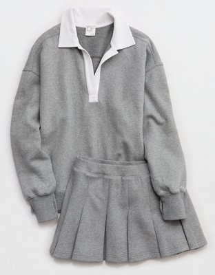OFFLINE By Aerie Cloud Fleece Polo Sweatshirt