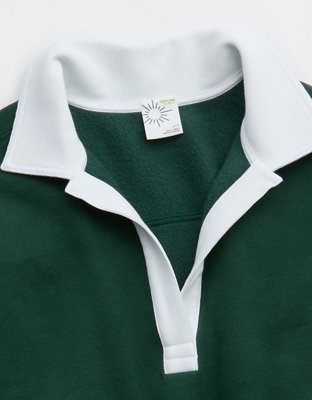 OFFLINE By Aerie Cloud Fleece Polo Sweatshirt
