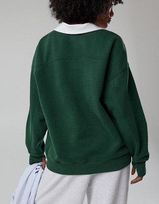 OFFLINE By Aerie Cloud Fleece Polo Sweatshirt