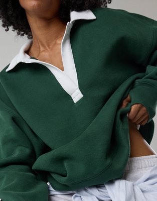 OFFLINE By Aerie Cloud Fleece Polo Sweatshirt
