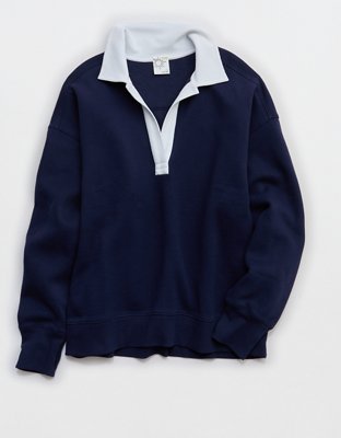 OFFLINE By Aerie Cloud Fleece Polo Sweatshirt