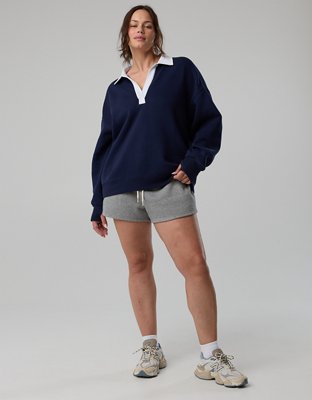 OFFLINE By Aerie Cloud Fleece Polo Sweatshirt