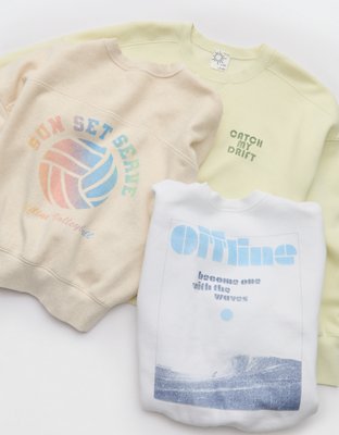 OFFLINE By Aerie Cloud Fleece Classic Crewneck Sweatshirt