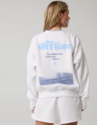 OFFLINE By Aerie Cloud Fleece Classic Crewneck Sweatshirt