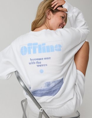 OFFLINE By Aerie Cloud Fleece Classic Crewneck Sweatshirt