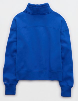 Женские толстовки Offline By Aerie Cloud Fleece Classic Funnel, цвет: Кобальтовый — фото 2