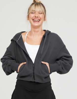 OFFLINE Full Zip Cropped Hoodie