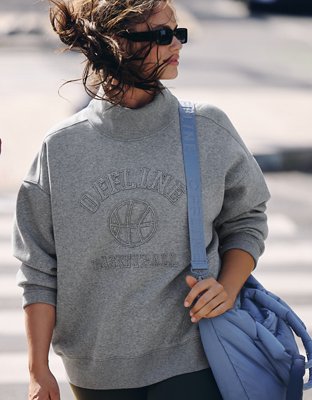 OFFLINE By Aerie Cloud Fleece Oversized Mockneck Sweatshirt