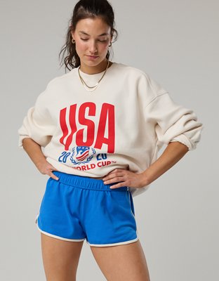 MEER. SHORT LENGTH SWEATSHIRT メーア　スウェット FWC26™ OFFLINE By Aerie Cloud Fleece Oversized Crewneck Sweatshirt