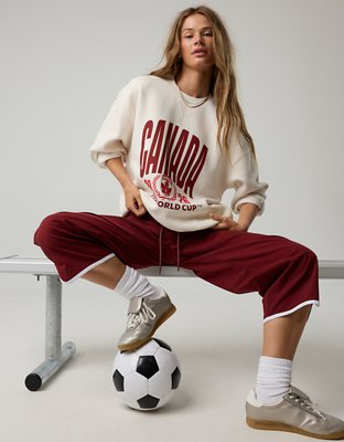 FWC26™ OFFLINE By Aerie Cloud Fleece Oversized Crewneck Sweatshirt from American Eagle - $59.95