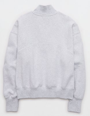 OFFLINE By Aerie Cloud Fleece Seamed Quarter Zip Sweatshirt