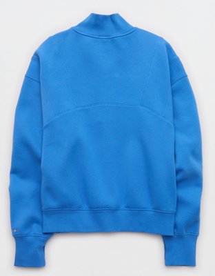 OFFLINE By Aerie Cloud Fleece Seamed Quarter Zip Sweatshirt