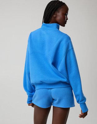 OFFLINE By Aerie Cloud Fleece Seamed Quarter Zip Sweatshirt