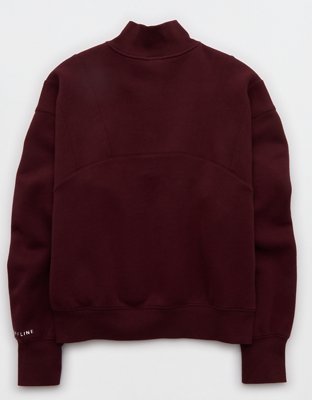 OFFLINE By Aerie Cloud Fleece Seamed Quarter Zip Sweatshirt