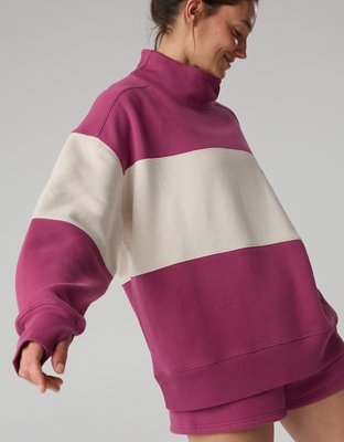 OFFLINE By Aerie Cloud Fleece Oversized Mockneck Sweatshirt