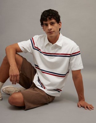 AE Relaxed Short-Sleeve Rugby Polo Shirt