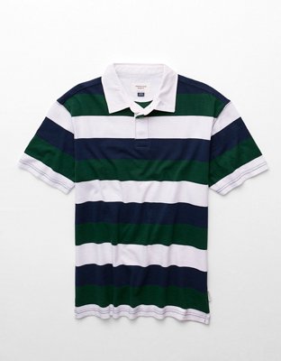 AE Relaxed Short-Sleeve Rugby Polo Shirt