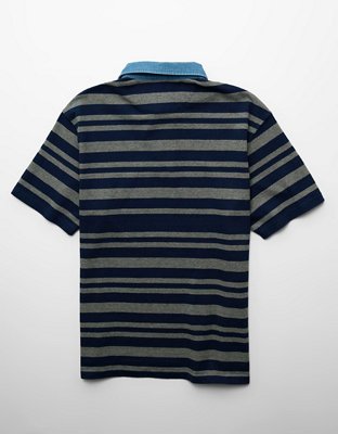 AE Relaxed Short-Sleeve Rugby Polo Shirt