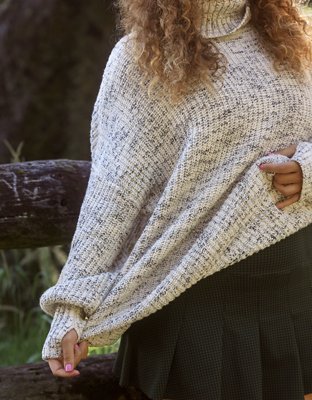 Aerie Buttercream Turtleneck Sweater