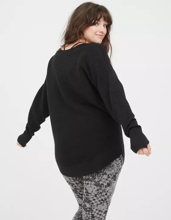 OFFLINE by Aerie Home Stretch Off The Shoulder Sweater