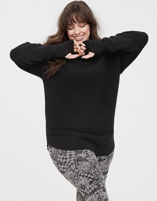 OFFLINE By Aerie Way Back Waffle Henley Long Sleeve T-Shirt