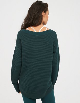 OFFLINE by Aerie Home Stretch Off The Shoulder Sweater