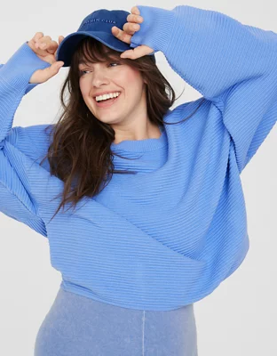 OFFLINE By Aerie Home Stretch Drop Sleeve Sweater