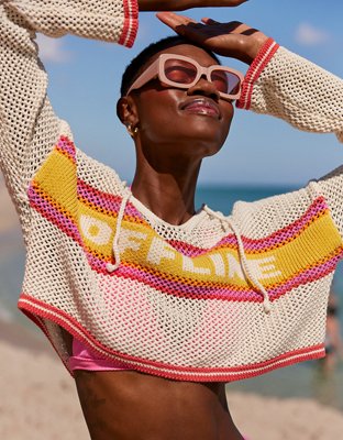 OFFLINE By Aerie Crochet Sweater