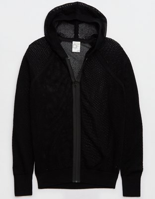 OFFLINE By Aerie Mesh Full Zip Sweater