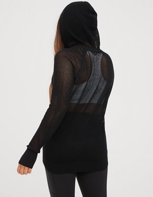 OFFLINE By Aerie Mesh Full Zip Sweater