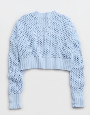 OFFLINE By Aerie Crochet V Neck Sweater