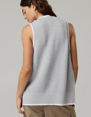 OFFLINE By Aerie Tennis Sweater Vest Cardigan