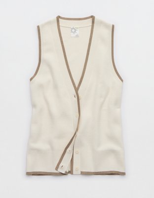 OFFLINE By Aerie Tennis Sweater Vest Cardigan