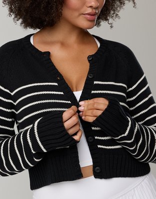 OFFLINE By Aerie Striped Cardigan Sweater