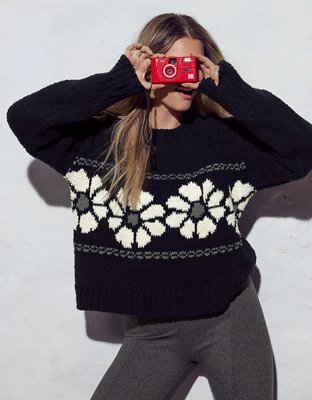 OFFLINE By Aerie Marshmallow Crewneck Sweater