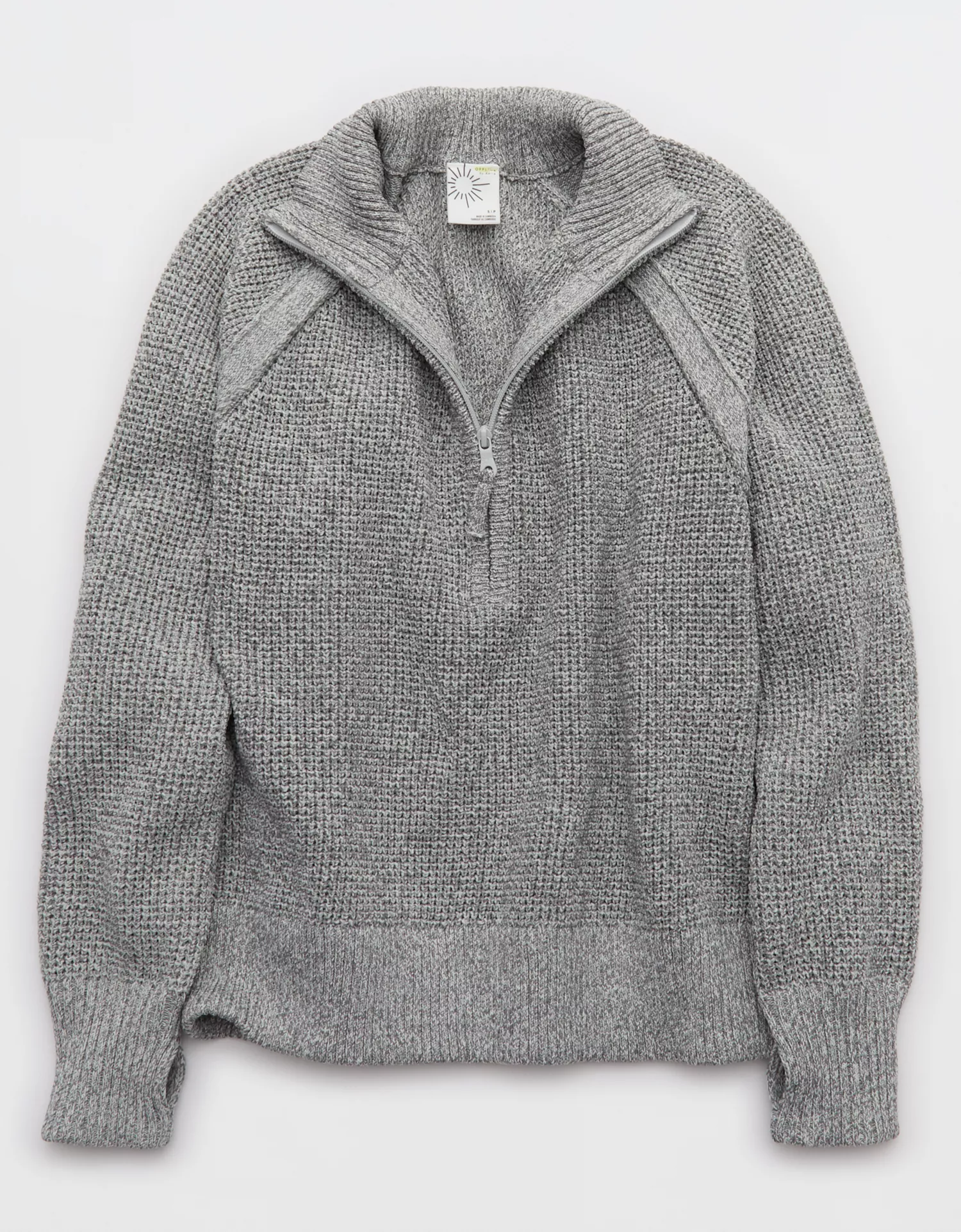 OFFLINE By Aerie Cool Down Quarter Zip Waffle Sweater - thumbnail 4