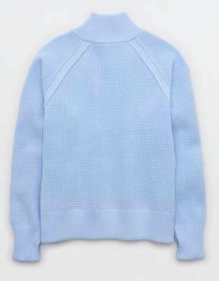 OFFLINE By Aerie Cool Down Quarter Zip Waffle Sweater