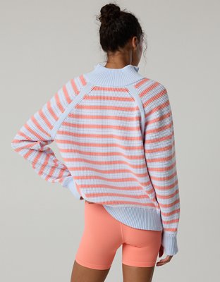 OFFLINE By Aerie Cool Down Quarter Zip Waffle Sweater