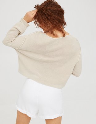 OFFLINE V-Neck Cropped Sweater
