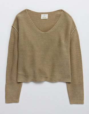Женские свитеры Aerie OFFLINE V-Neck Cropped Sweater — фото 4