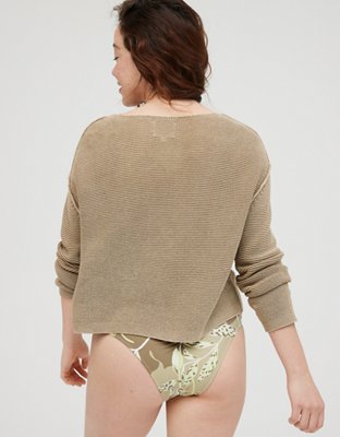 Женские свитеры Aerie OFFLINE V-Neck Cropped Sweater — фото 3
