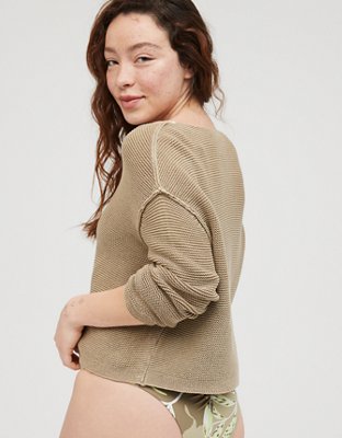Женские свитеры Aerie OFFLINE V-Neck Cropped Sweater — фото 5