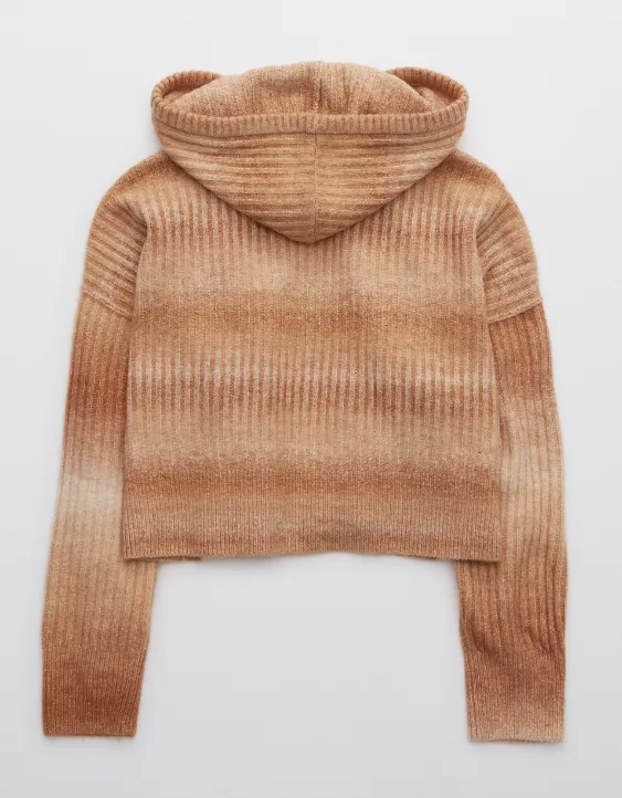 OFFLINE By Aerie Ribbed Cropped Sweater Hoodie