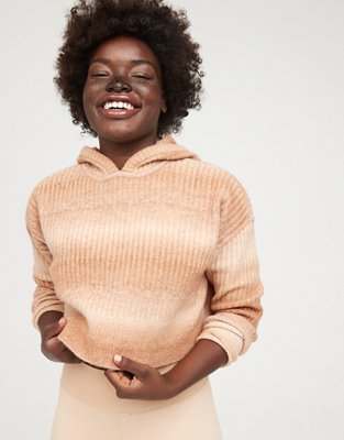 Женские худи Aerie OFFLINE By Aerie Ribbed Cropped Sweater — фото 6